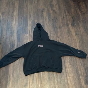 Oversized Black Pink Hoodie